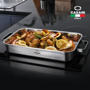 [이태리] 까사니 통3중 IH 스텐 사각 와이드팬