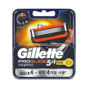 질레트 프로글라이드 파워 면도날 4입