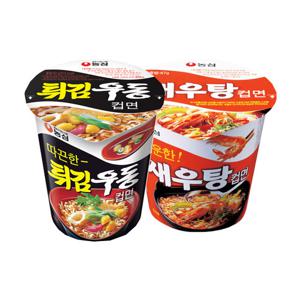 농심 튀김우동컵 6개 + 새우탕컵 6개