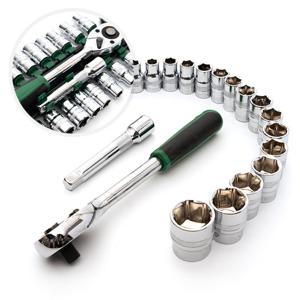 라쳇핸들 복스세트 1/2인치 20종/육각렌치 복스알 임팩 소켓렌치