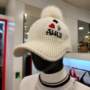 [디즈니골프]DN3LAC007 여성 방울 니트 캡 모자