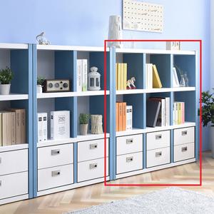 JS가구 벨로 4R 3단 낮은 서랍 책장