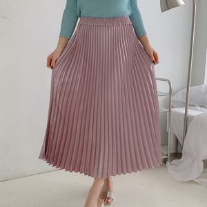 로시 국산 여성 플리츠 간절기 롱스커트 BLE-WSK-3078-베이지