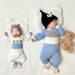 [엠케이] 곰세마리 유아 아기 순면 배앓이방지 실내복 205282