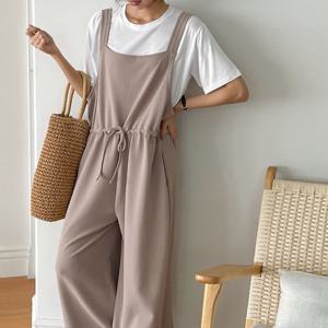 국산 여성 허리스트링 이지웨어 점프수트 ARA-WPT-3092-베이지