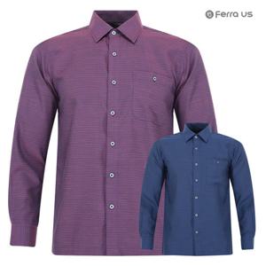 페라어스 남성 JP 가로줄 죽순사 쿨 오픈 카라셔츠 CTM4DJ2241