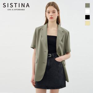 [SISTINA] 인기 오버 포멀 반팔 자켓_AWWJKO21030