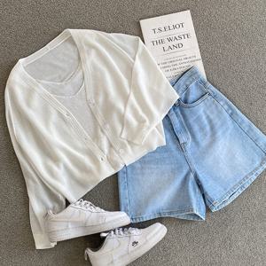 샵앤) 로우 여성 Y 쿨링 긴팔 가디건 DGB-WCD-2366-아이보리