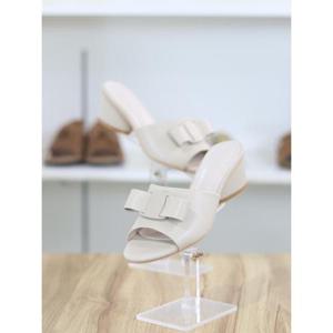 바이로쏘 세이브존06 미들 청키힐 장식 포인트 6cm 뮬 샌들 (BY)24S11731AI2