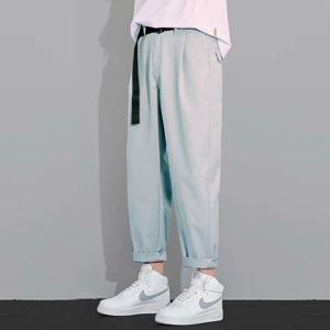 테이퍼드핏 9부 슬랙스 와이드 세미 핀턱 편한 팬츠