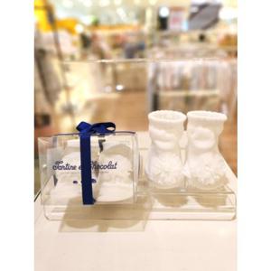 [타티네쇼콜라]G화이트코사지양말 TNNXGT01XW