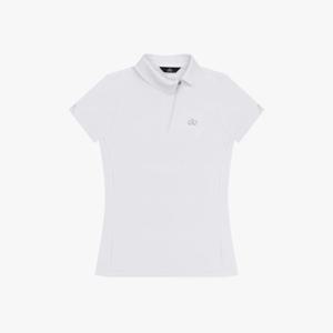 드루 여성 사선지퍼 반팔 티셔츠 DF42ST01_WHITE