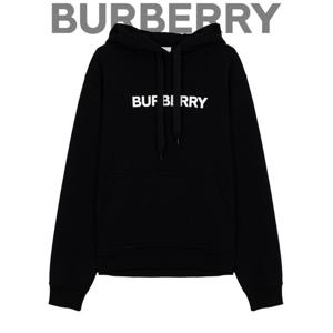 버버리 블랙 로고 프린트 후드티 80543861