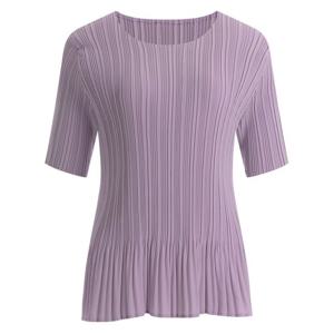 샵앤) 국산 여성 프릴 반팔 주름 티셔츠 BLE-WSH-1331-연보라