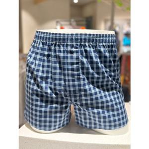 [바바라] 남성 체크 면 트렁크(AMT4401T)(BL)