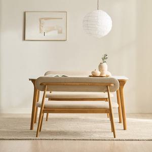 삼익가구 클리프 2인 원목 등받이 벤치