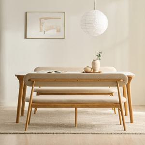 삼익가구 클리프 3인 원목 등받이 벤치