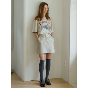 [올리브데올리브]레더 세미 A라인 미니 스커트 (OL4AS871)