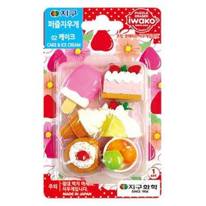 지구화학 퍼즐 지우개 완구 no.02 케이크