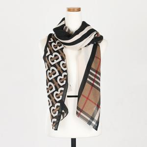 샵앤) 알파벳 B패턴 여성 가을 롱 스카프 DRN-WSC-0772-블랙