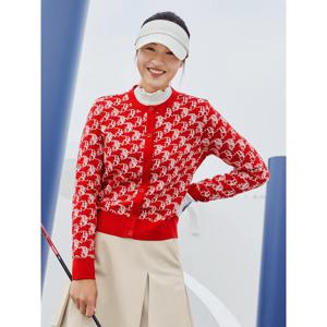 빈폴골프 여성 자카드 카디건  레드 BJ4851A056
