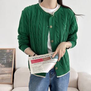 샵앤) 여성 루빈R 꽈배기 라운드 가디건 21DS-WCD-3777-오트밀