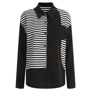 샵앤) 여성 단가라 니트 셔츠 블라우스 CHO-WBL-12105-블랙