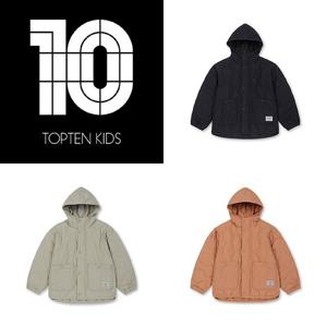 탑텐키즈 MKE4JP3022 공용 플러스웜 중힙 후드 퀼팅 점퍼