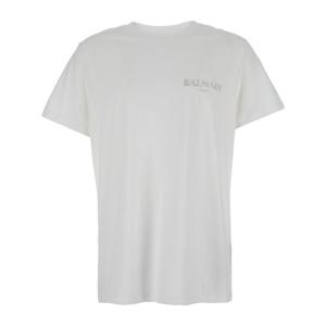 발망 화이트 크루넥 슬림 핏 코튼 티셔츠 EH1EF000 GD840HF