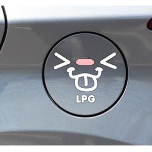 메롱깜찍 LPG 자동차 주유구스티커-화이트