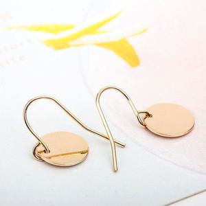 소프트 웨이퍼 라운드 귀걸이-골드OC