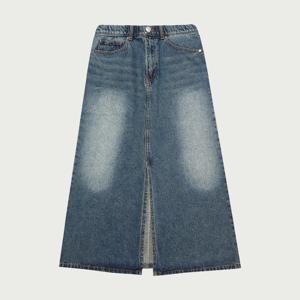 여성 히든밴딩 A라인 슬릿 데님스커트_293(10510-152-201-10)