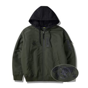 [지프]JP3JPU251 후드 탈부착 25년 카키 항공점퍼_SC