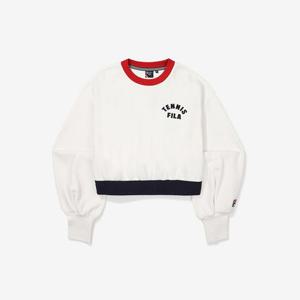 휠라긴팔티 TQJ FS2POF3363F-FWH 테니스 라이프 뉴크롭 맨투맨