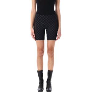 미스비헤이브 하이웨이스트 모노그램 바이커 쇼츠 25P250W355 B