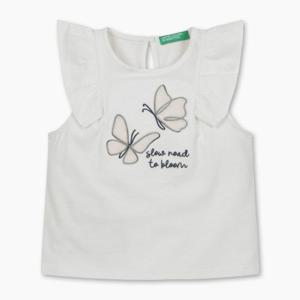 [베네통 키즈]베네통키즈 네이쳐 자수 반팔 티셔츠 3LHAG10EM IV