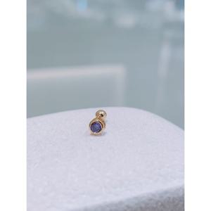 미니골드 14K 탄생석 라운드 피어싱-2월 자수정 ENOM4209-2