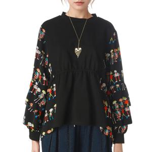 [르니앤맥코이(여성)]유니크 핸드앤핸드 프린트 블라우스 MM04BL510HJY