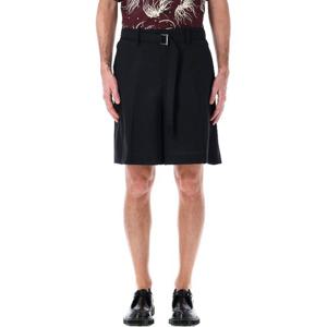 사카이 벨티드 테일러드 플리츠 쇼츠 25P2503589M 001