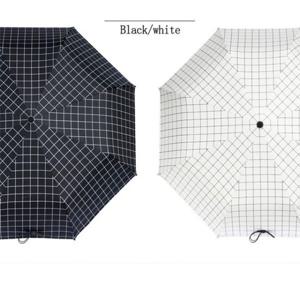 흑백 칸칸 체크 우산겸 양산