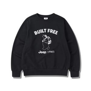 [지프]JQ1TSU894 블랙 25년 남녀공용 BUILT FREE 베어 루즈핏 맨