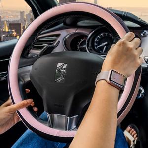 차바치 여성 블랙핑크 핸들커버 자동차 자동차용품
