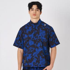 [스파이더] 남성 시어서커 반팔 아노락 SPKMCNRS304MRBL