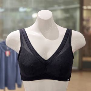 [와코루] 하이컴포트 노와이어 면 혼방 런닝브라 (WBRX103 BK)