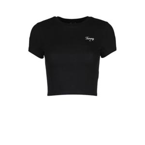 타미힐피거 진스 여성 블랙 크롭탑 DW0DW17986 BDS
