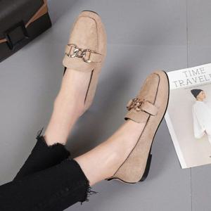 여자 스웨이드 체인로퍼 캐주얼 단화 학생 구두 패션