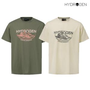 [하이드로겐] 유니 원형 그래픽 반팔 티셔츠 H31E2TR237