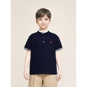 [25SS 5%][빈폴키즈] 헨리넥 피케 반팔 티셔츠  네이비 (BI5342U09R)