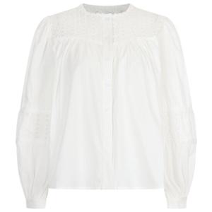 샵앤) 여성 꽃레이스 쉬폰 타원 펀칭 데일리 긴팔 블라우스 MSE-WBL-20375-아이보리