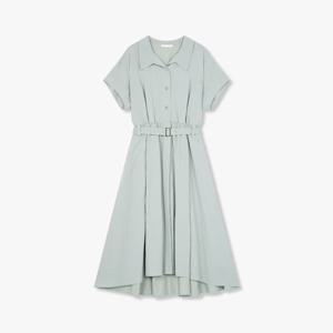 [지컷]오픈 카라 벨티드 롱 원피스 7255237103